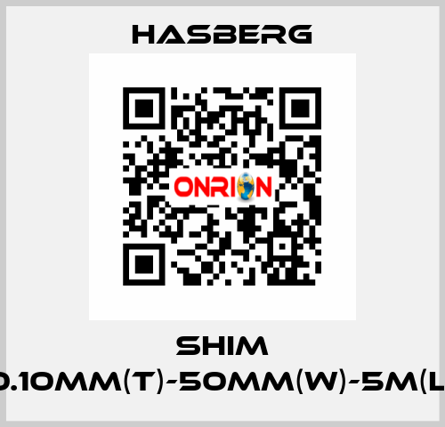 SHIM 0.10MM(T)-50MM(W)-5M(L) Hasberg