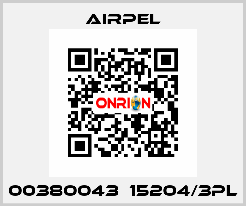 00380043  15204/3PL Airpel