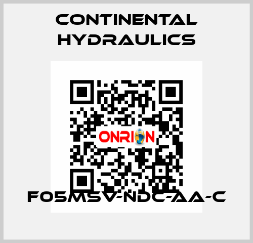 F05MSV-NDC-AA-C Continental Hydraulics