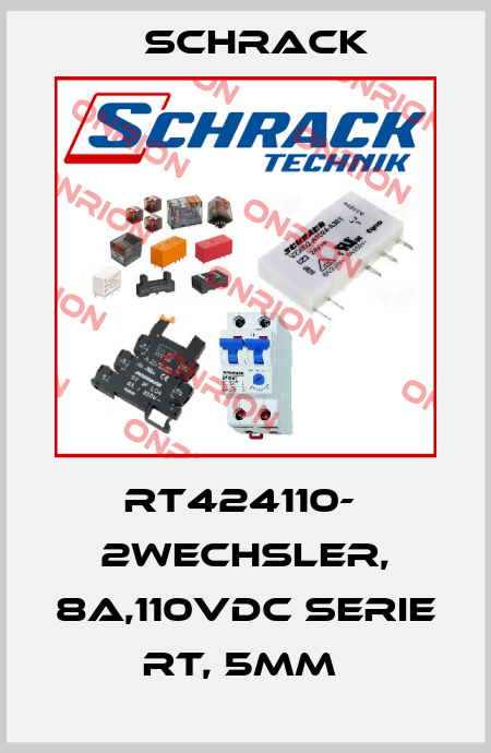 RT424110-  2Wechsler, 8A,110VDC Serie RT, 5mm  Schrack