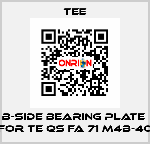 B-side bearing plate  for TE QS FA 71 M4B-40 TEE