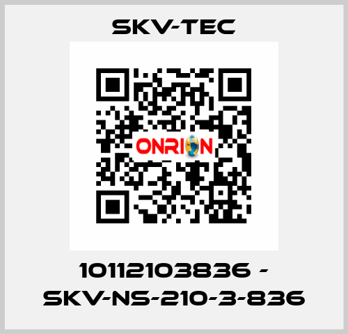 10112103836 - SKV-NS-210-3-836 SKV-tec