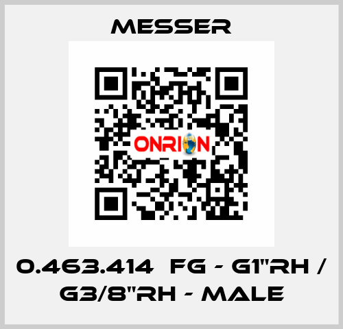 0.463.414  FG - G1"RH / G3/8"RH - Male Messer