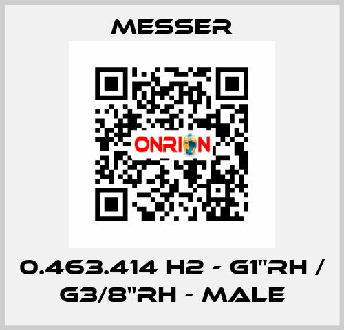 0.463.414 H2 - G1"RH / G3/8"RH - Male Messer