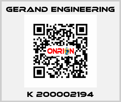 K 200002194 Gerand Engineering