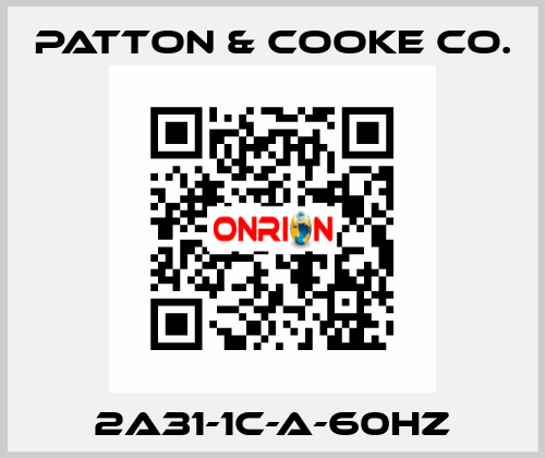 2A31-1C-A-60HZ Patton & Cooke Co.