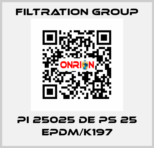 PI 25025 DE PS 25 EPDM/K197 Filtration Group