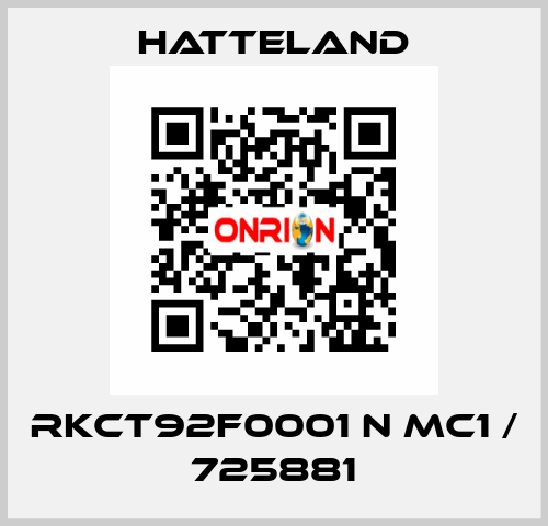 RKCT92F0001 N MC1 / 725881 HATTELAND