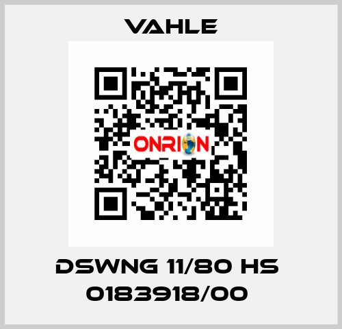 DSWNG 11/80 HS  0183918/00  Vahle