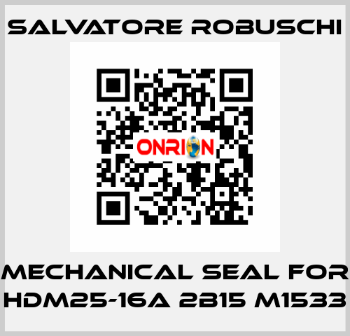 mechanical seal for HDM25-16A 2B15 M1533 SALVATORE ROBUSCHI