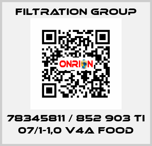 78345811 / 852 903 TI 07/1-1,0 V4A FOOD Filtration Group