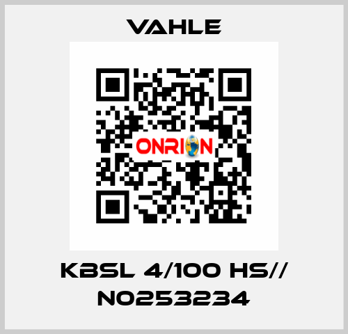 KBSL 4/100 HS// N0253234 Vahle