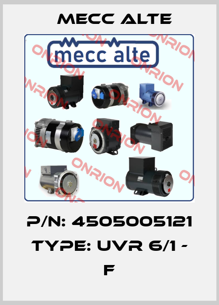 P/N: 4505005121 Type: UVR 6/1 - F Mecc Alte