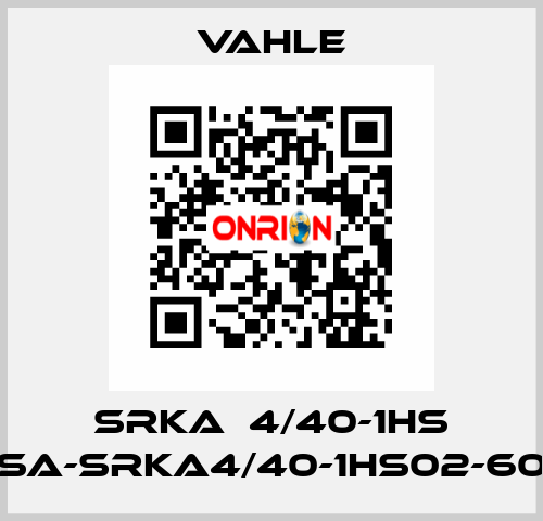 SRKA  4/40-1HS (SA-SRKA4/40-1HS02-60) Vahle