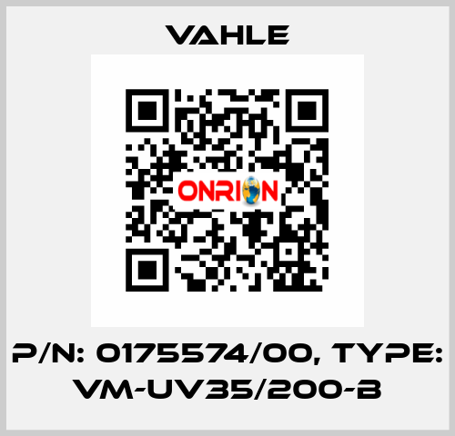 P/n: 0175574/00, Type: VM-UV35/200-B Vahle