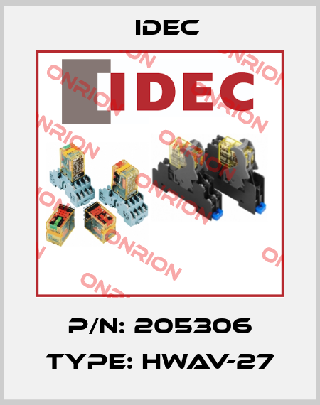 P/N: 205306 Type: HWAV-27 Idec