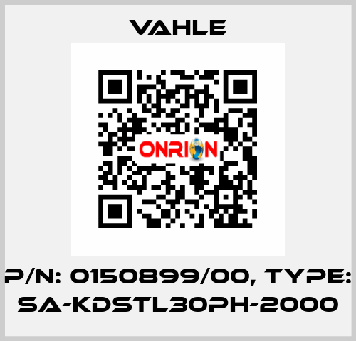 P/N: 0150899/00, Type: SA-KDSTL30PH-2000 Vahle