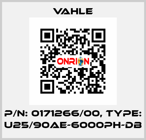 P/n: 0171266/00, Type: U25/90AE-6000PH-DB Vahle