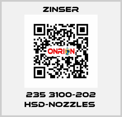 235 3100-202 HSD-nozzles  Zinser