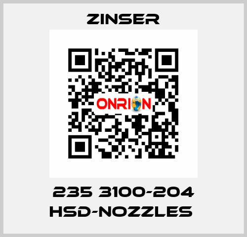 235 3100-204 HSD-nozzles  Zinser