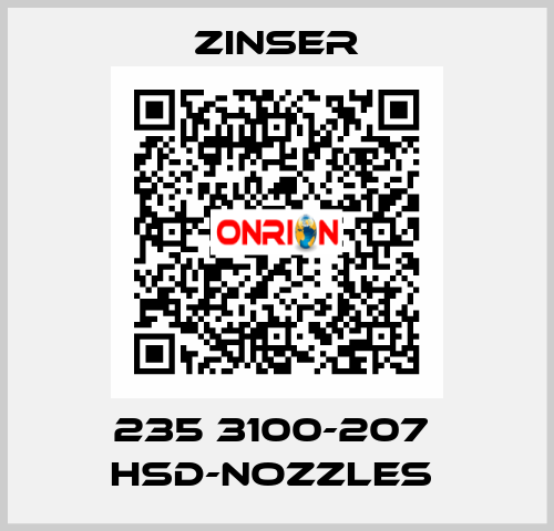 235 3100-207  HSD-nozzles  Zinser