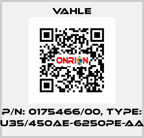 P/n: 0175466/00, Type: U35/450AE-6250PE-AA Vahle