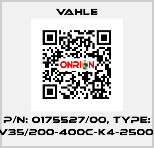 P/n: 0175527/00, Type: DT-UDV35/200-400C-K4-2500PH-BA Vahle