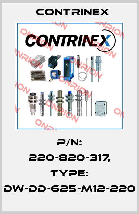 p/n: 220-820-317, Type: DW-DD-625-M12-220 Contrinex