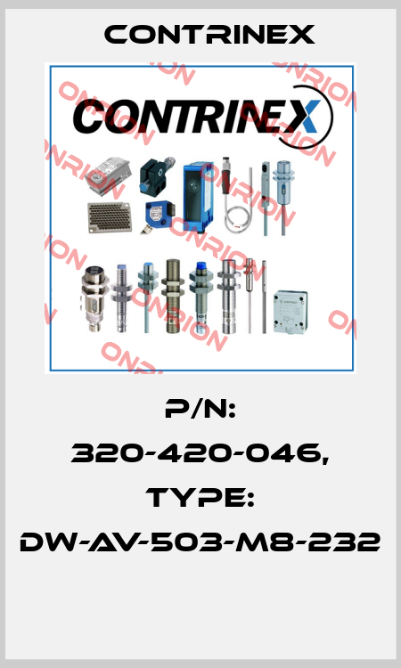P/N: 320-420-046, Type: DW-AV-503-M8-232  Contrinex