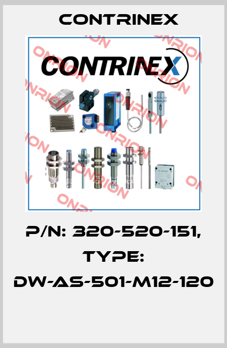 P/N: 320-520-151, Type: DW-AS-501-M12-120  Contrinex