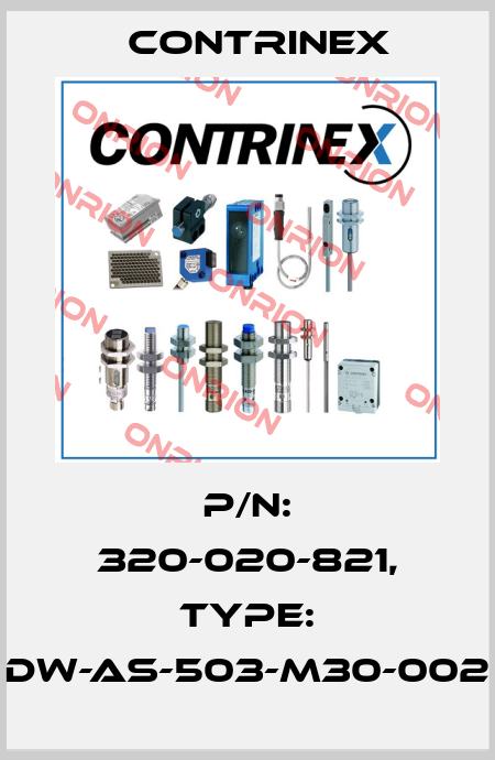 p/n: 320-020-821, Type: DW-AS-503-M30-002 Contrinex