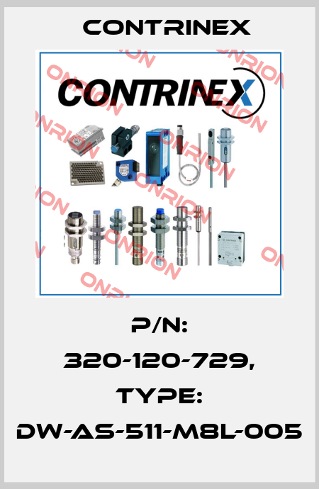 p/n: 320-120-729, Type: DW-AS-511-M8L-005 Contrinex