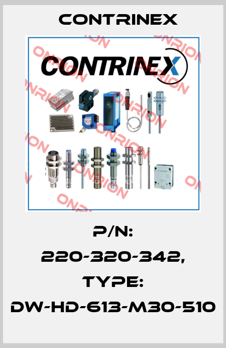 p/n: 220-320-342, Type: DW-HD-613-M30-510 Contrinex