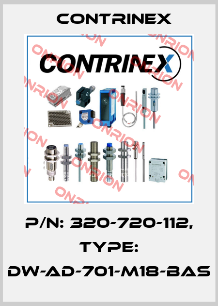 p/n: 320-720-112, Type: DW-AD-701-M18-BAS Contrinex