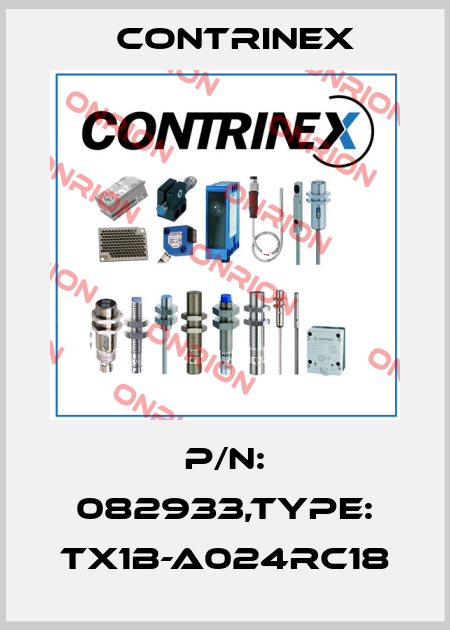 P/N: 082933,Type: TX1B-A024RC18 Contrinex