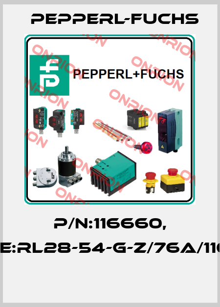 P/N:116660, Type:RL28-54-G-Z/76a/110/116  Pepperl-Fuchs