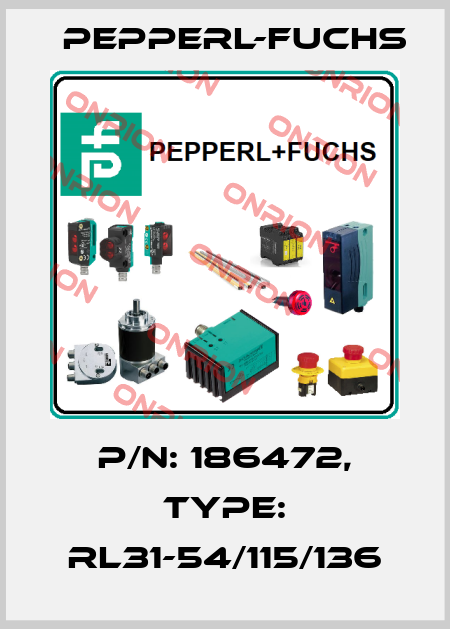 p/n: 186472, Type: RL31-54/115/136 Pepperl-Fuchs