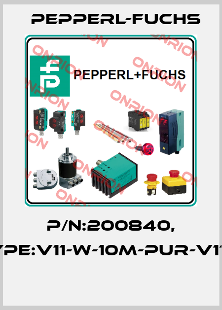 P/N:200840, Type:V11-W-10M-PUR-V11-G  Pepperl-Fuchs