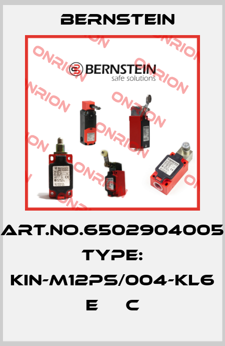 Art.No.6502904005 Type: KIN-M12PS/004-KL6      E     C Bernstein