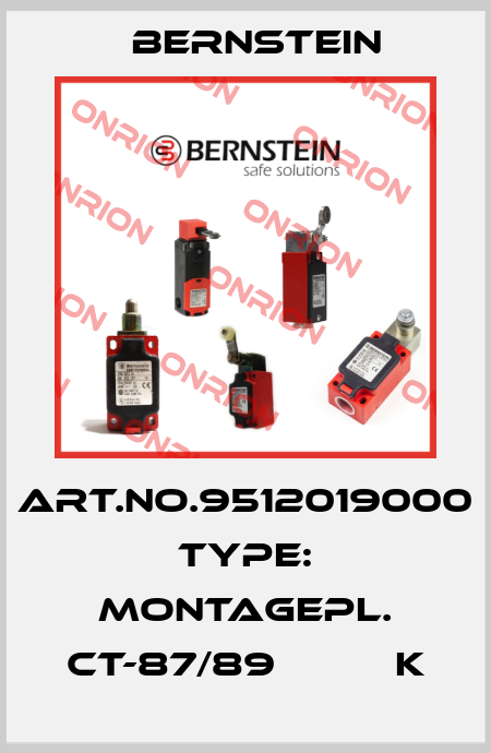 Art.No.9512019000 Type: MONTAGEPL. CT-87/89          K Bernstein