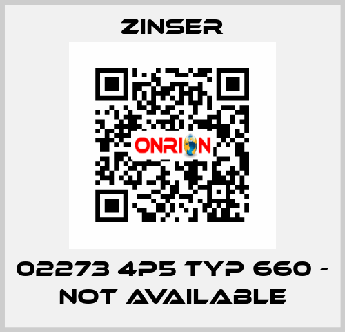 02273 4P5 TYP 660 - not available Zinser