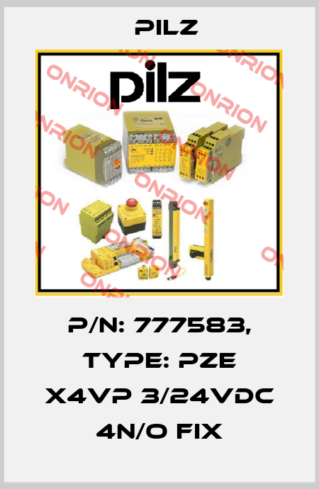 p/n: 777583, Type: PZE X4VP 3/24VDC 4n/o fix Pilz