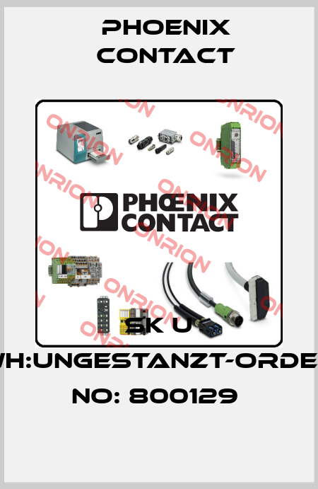 SK U WH:UNGESTANZT-ORDER NO: 800129  Phoenix Contact