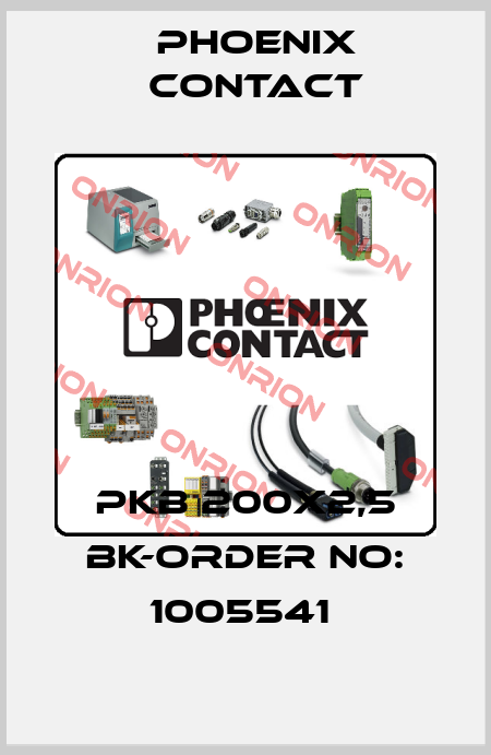 PKB 200X2,5 BK-ORDER NO: 1005541  Phoenix Contact