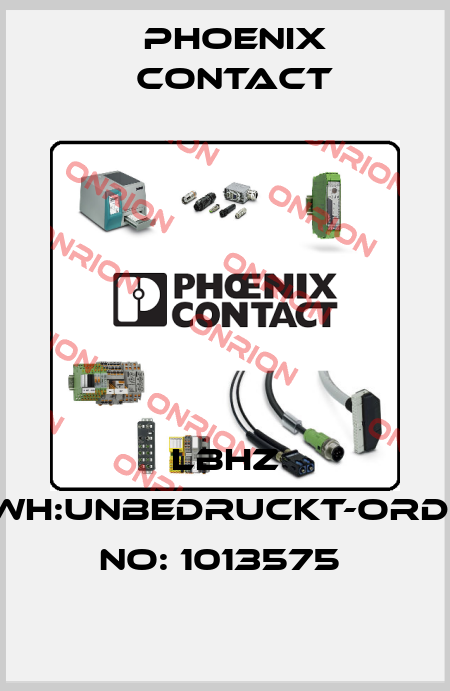 LBHZ 2/WH:UNBEDRUCKT-ORDER NO: 1013575  Phoenix Contact