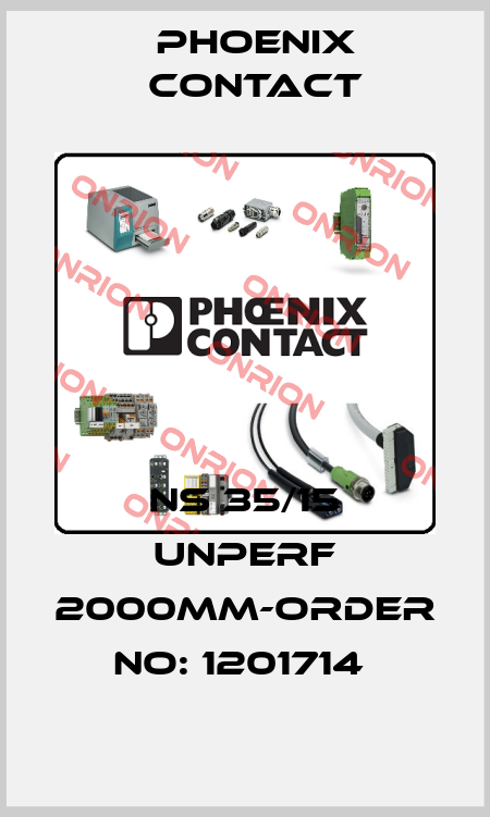 NS 35/15 UNPERF 2000MM-ORDER NO: 1201714  Phoenix Contact