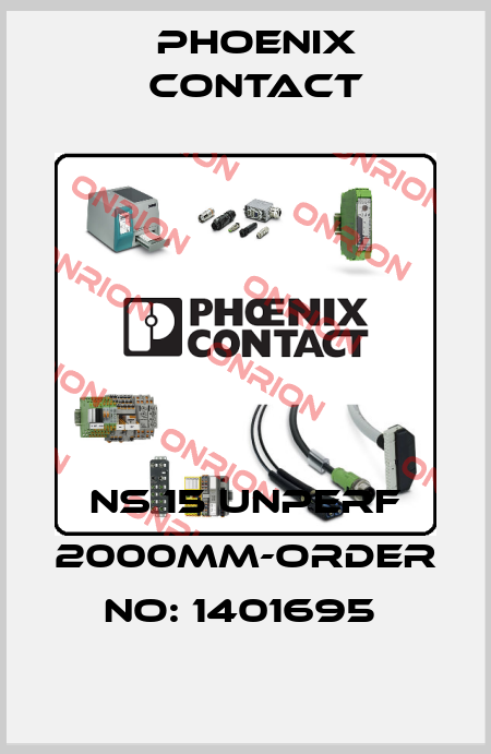 NS 15 UNPERF 2000MM-ORDER NO: 1401695  Phoenix Contact