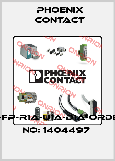 SI-FP-R1A-U1A-D1A-ORDER NO: 1404497  Phoenix Contact