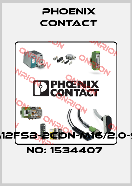 SACCBP-M12FSB-2CON-M16/2,0-910-ORDER NO: 1534407  Phoenix Contact