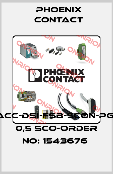 SACC-DSI-FSB-5CON-PG9/ 0,5 SCO-ORDER NO: 1543676  Phoenix Contact